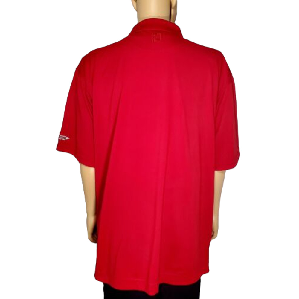 Men's FootJoy ProDry Red S/S Pique Performance Golf Polo Shirt XXL Arm Logo - Picture 4 of 6